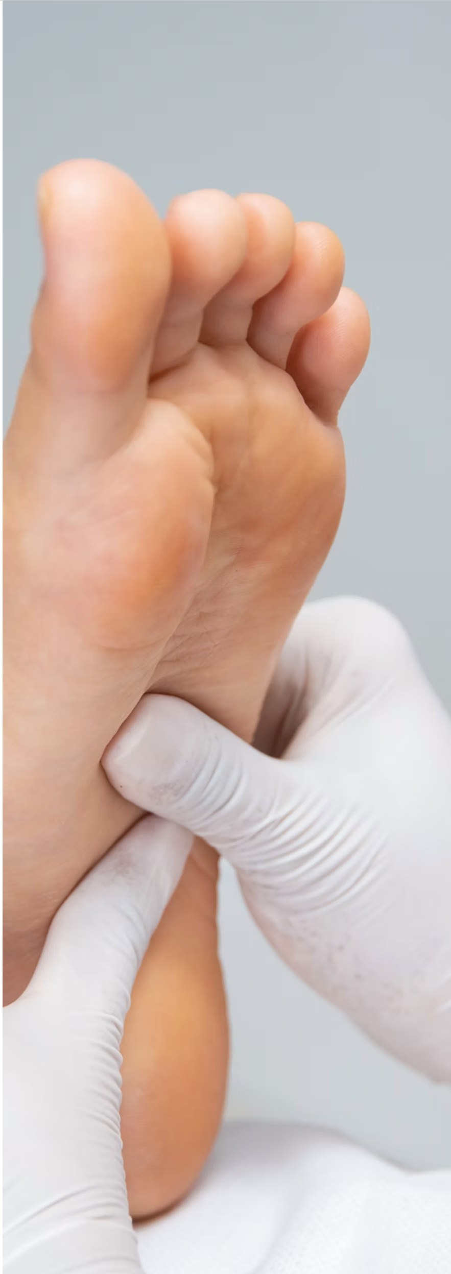 Podiatric exam of the toes and forefoot